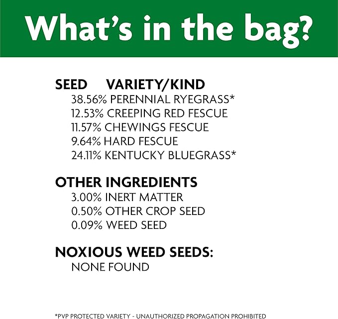 Scotts Professional Turfgrass Seed Sun and Shade Mix Uncoated 99.9% Weed Free 50 lbs.