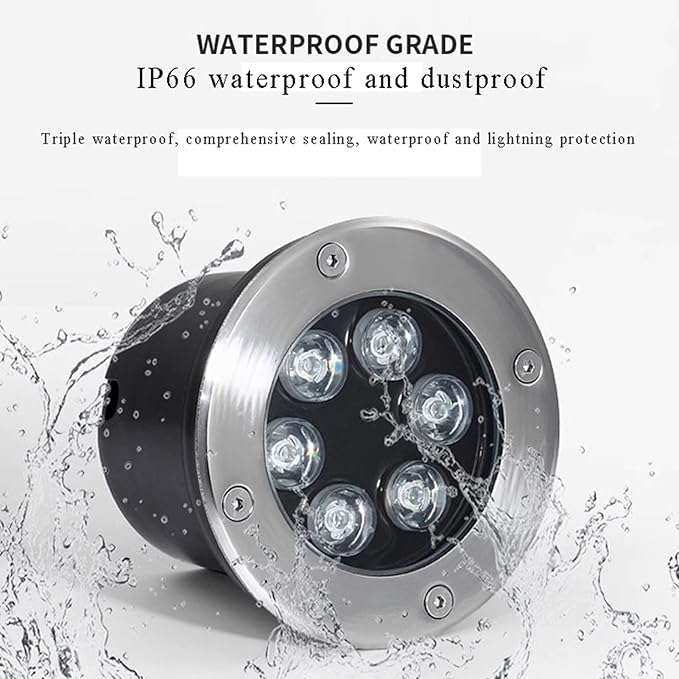 LED Underground Light IP66 Waterproof AC85-110V Landscape Lighting for Yard Garden Patio Pathway Step Deck Decoration Spotlight