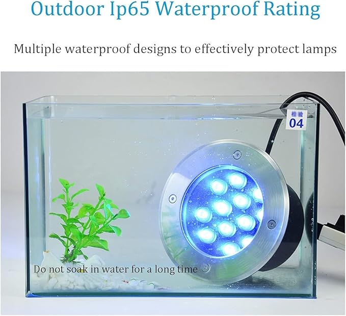 Outdoor Ground Light Low Voltage Round Landscape Lamp IP65 Waterproof LED Underground Light for Driveway Garden Pathway Patio