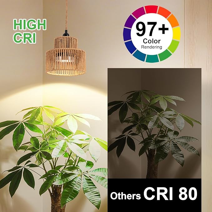 LED Plant Growth Light 30W Full Spectrum Indoor Suspended Lamp 4000K with Timer 15FT Power Cord for Tall Leafy and Flowering Plants
