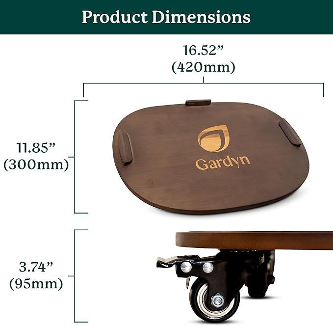 Gardyn Studio Dolly (a Rolling Cart Designed to Make Your Hydroponics Growing System Kit &amp Indoor Garden Tower Mobile) Easily Move Your Throughout Your Home While Protecting Your Floors