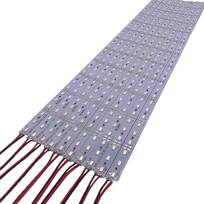 LED Plants Grow Lights DC 12 V 5730 SMD LED Bar Lights Compatible with Aquarium Greenhouse Lamp 10pcs 50CM (Color : Clearly Cover Size : 4Red 2Blue)