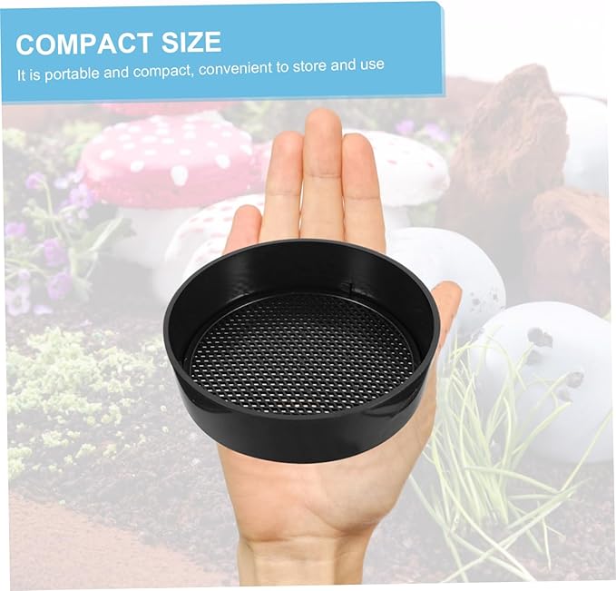 Happyyami 5sets Plastic Soil Sieve Set for Garden Planting Sifting Pan Terrarium Soil Screen Gardening Tool