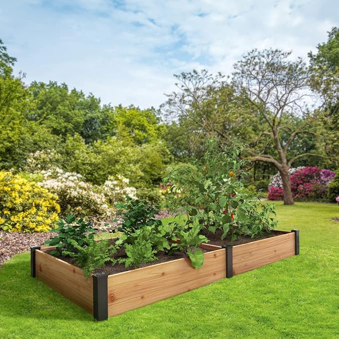 Outdoor Essentials Haven 4 ft. x 8 ft. Natural Cedar Raised Garden Bed