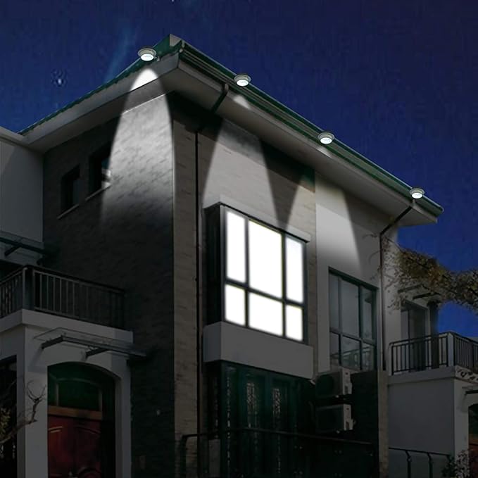 Yescom Outdoor 3 LED Solar Power Garden Gutter Light IP44 Cool White Yard Doorway Fence Lamp with Bracket