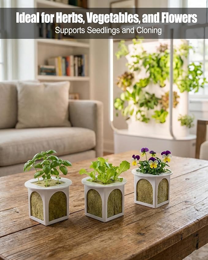Hydroponic Growing Cups Compatible with Gardyn Home and Studio Indoor Garden System Reusable Seed Pods for Starting and Cloning Root-Optimized Design (15 Pack)