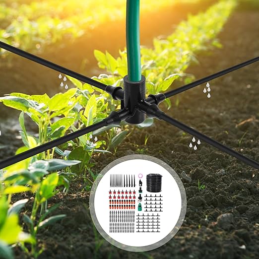 BESPORTBLE Automatic Drip Irrigation Kit 15m DIY Garden Watering System Micro Drip Irrigation for Outdoor Plants Greenhouse Lawn Misting Sprinkler
