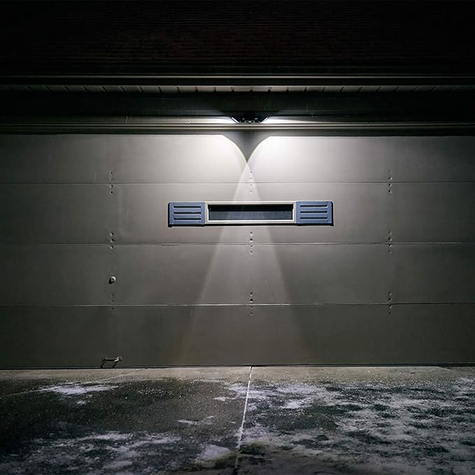 Beams MB3000-WHT-02 Outdoor Battery-Powered Wireless Motion Sensing Dual Head Security Floodlight 500 Lumens White 2-Pack