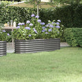 Garden Raised Bed Steel Planter Box Metal Boxes for Herbs Vegetables Flowers Outdoor Planters Galvanized Steel - 59.8 x 15.7 x 14.2 in