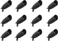 SEVEN LIGHTING LED Low Voltage Outdoor Directional Lights - 12V AC 36° Beam Angle Landscape Spot Up Light- All Accessories Included IP67 Waterproof 3000K Warm Aluminum Housing Black 12P (DL-128)