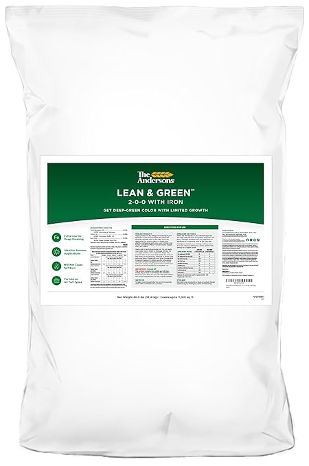 The Andersons Professional Lean &amp Green Fertilizer 2-0-0 with Iron - Covers up to 11100 sqft. (40lb. Bag)