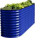 Olle Galvanized Raised Garden Beds 32 Tall Metal Plant Boxes for Outdoor Vegetables 12-in-1 Garden Bed Cobalt Blue