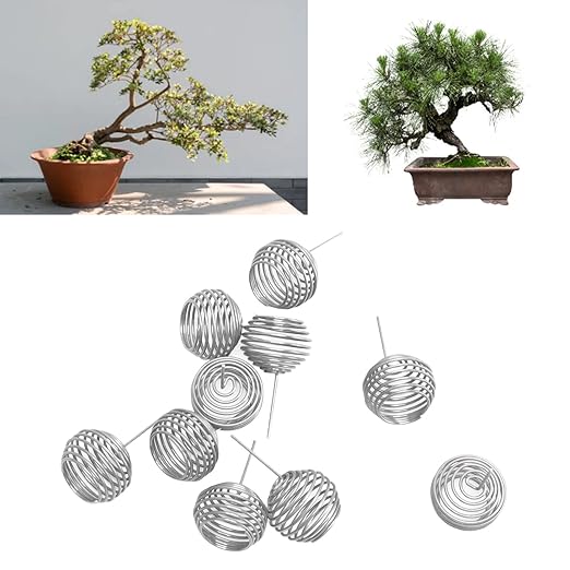 100Pcs Fertilizer Mesh Baskets Stainless Steel Garden Nutrition Cups Bonsai Fertilization Basket for Homes Gardens Courtyards Farms
