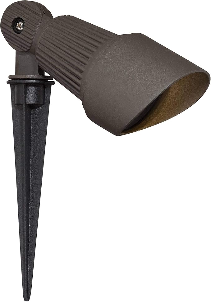 John Timberland Hooded 7 1/2 High Traditional Outdoor Landscape Spotlight Porch House Exterior Outside LED Bulb Weatherproof Brown Bronze Finish Aluminum Front Door Patio Garage Home Deck