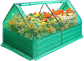 Galvanized Raised Garden Bed with with Greenhouse 6*3*3FT/4*3*3FT Outdoor Raised Garden Planter Box for Vegetable Flower Fruit Metal Planter Garden Box for Garden Yard (4*3*3FT)