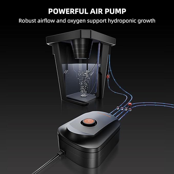 Spider Farmer DWC Hydroponics Grow System with 7-Gallon Deep Water Culture New Triangular Cover Design Recirculating Drip Garden System with Top Drip Kit 8W Air Pump 2 Buckets