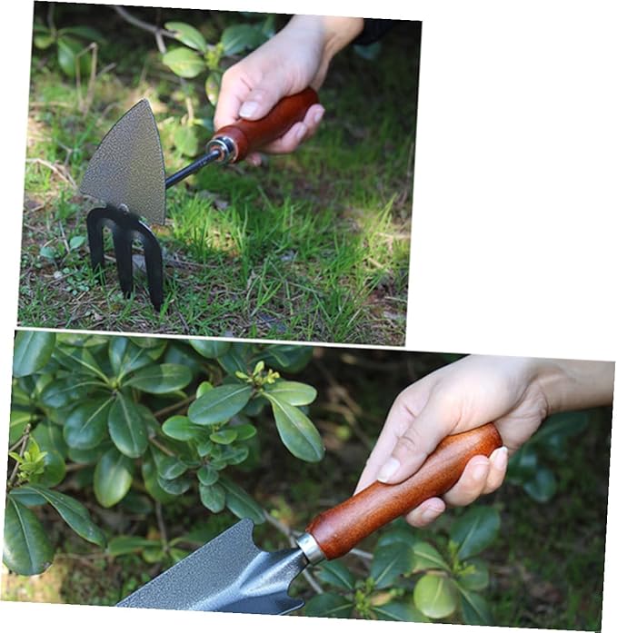 4pcs Mini Garden Tool Set Thickened Iron Stoving Varnish Shovels Lightweight Planting and Weeding Tools for Gardening Lovers Transplanting Seedlings
