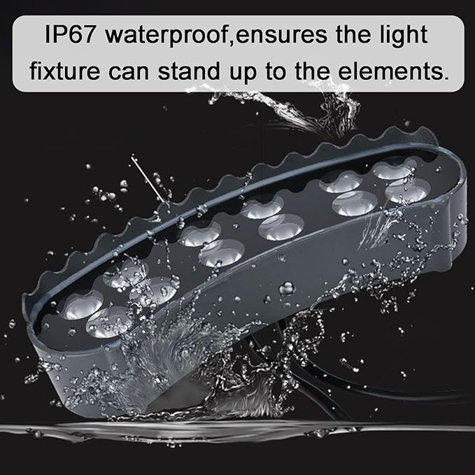 IP65 Solar Palm Tree Lightswith Ground Plug Landscape Spotlights﻿for Courtyards(3 Sets)