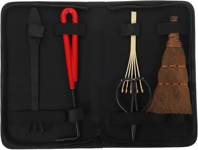 5pcs Bonsai Pruning Scissors Garden Tool Set with Precision Shears for Potted Plants and Indoor Gardening Care