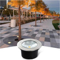 Outdoor Landscape Spotlights Round LED Landscape Lights for Garden Terrace Courtyard Porch Path IP67 Waterproof COB Outdoor Ground Light (White Light 20W 24V)