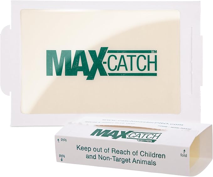 Catchmaster Max-Catch Mouse &amp Insect Glue Trap 36pk Mouse Traps Indoor for Home Sticky Pest Control Adhesive Tray for Catching Bugs Bulk Classic Glue Boards