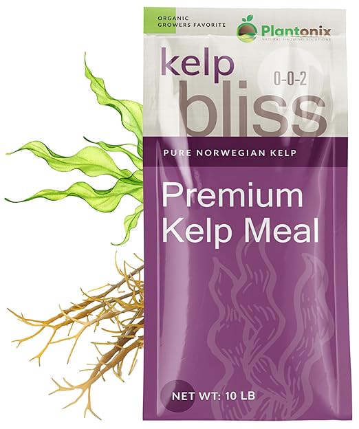 Kelp Bliss (40lbs) - Kelp Meal Organic Fertilizer for Plants Garden Soil Flowers Vegetables &amp Lawns - Organic Plant Food Rich in Vitamins &amp Nutrients - 100% Natural Renewable Soil Amendmen