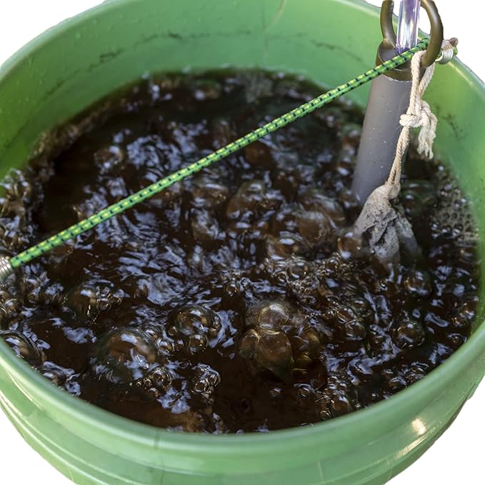 Worm Brew - Compost Tea &amp Worm Casting Tea Brewer - 5 Gallon Bucket Aerator (Pump Included) D10