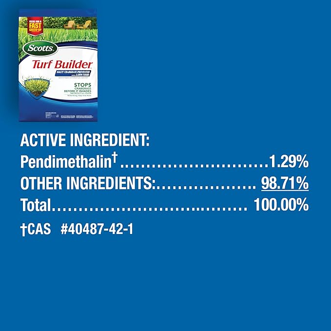 Scotts Turf Builder Halts Crabgrass Preventer with Lawn Food - Pre-Emergent Weed Killer Lawn Fertilizer 14000 sq. ft. 37.38 lb.