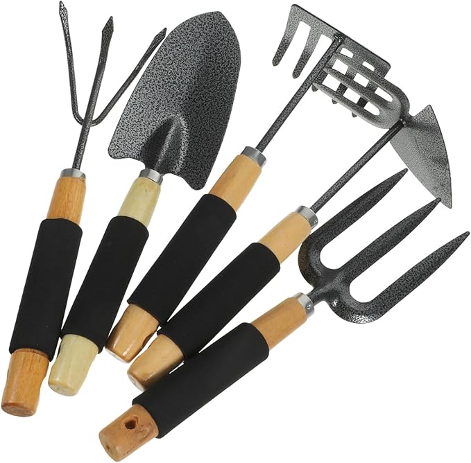 ibasenice 1set Garden Tools Ergonomic Gardening Supply Handle Kit for Digging Transplanting and Loosening Soil for Gardening and Vegetable Planting