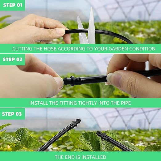 GLEAVI Automatic Drip Irrigation Kit 15m Garden Watering System DIY Micro Drip Sprinkler for Greenhouse Lawn and Patio Plant Irrigation