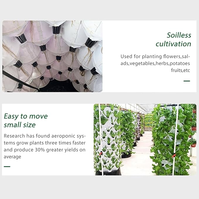 Hydroponics Growing SystemABS Material + Timer Intelligent Vegetable Growing Machine - Hydroponic Growing System for Fruits and Vegetables GYL24824(Color:Size:64Pots)