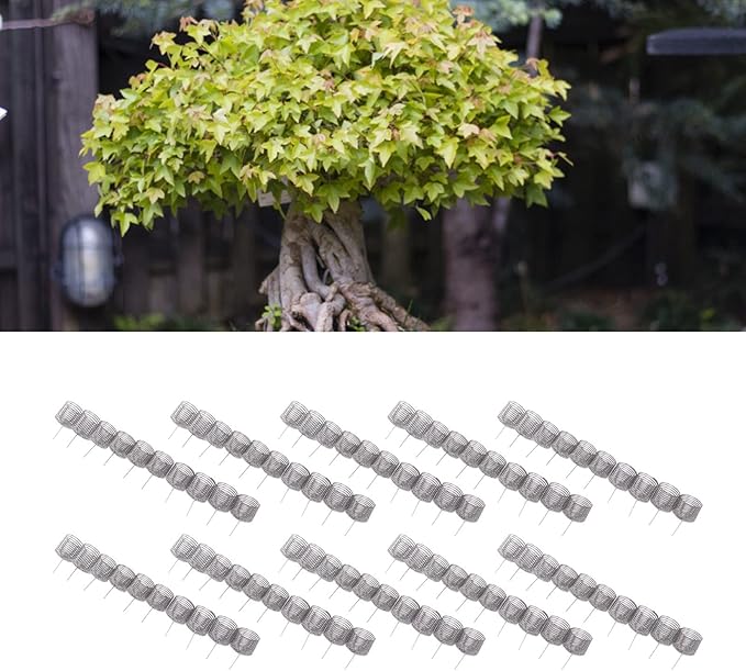 100PCS Stainless Steel Fertilizer Mesh Basket Set for Garden Nursery Easy to Use Tools for Controlled FertilizationL]