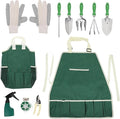 Toyvian 11pcs Stainless Steel Garden Growing Tool Set with Plastic Handles Portable Weeding Shovel and Planting Hand Tools for Outdoor Vegetable and Flower Gardening