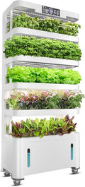 Woolooloo Large Hydroponics Growing System Kit 5-Tier Indoor Herb Garden with Smart Climate Control Auto Misting Full Spectrum Grow Light Vertical Hydroponic System for Home or Commercial