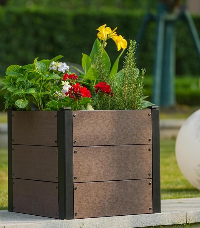 Rectangular Raised Garden Bed- Portable Garden Raised Beds Outdoor Planter Box Planting Bed for Vegetables Herbs Flowers