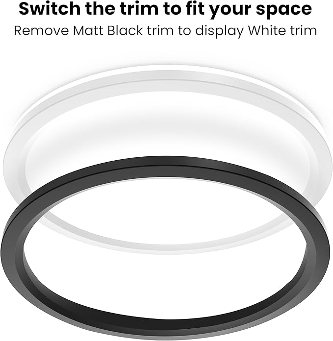 Feit Electric 11 Round LED Flat Panel Light Adjustable White 5 Color Temperatures Night Light Mode Dimmable Slim Profile with Interchangeable Magnetic Frames FP11RT/5CCT/NL/WH