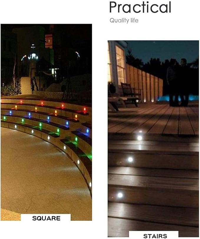 Ground Landscape Spotlights 85-265V Underground Light LED Round Embedded Garden Villa Lawn Light IP67 Waterproof Outdoor recessed Spotlight LED Garden Lamp Landscape Lighting (Green Light 9W)