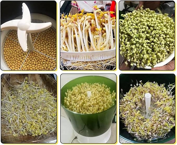 Bean Sprouts Machine Bean Sprouts Maker with Four Season Seed Sprouter Kit Seed Grow Cereal Tool for Wheatgrass Soybean