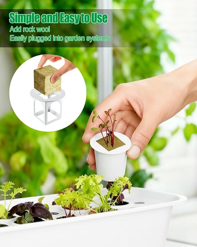 Hydroponic Planting Cup Hydroponic Growing System Compatible with Gardyn Home/Studio Indoor Garden System 10 Pack White