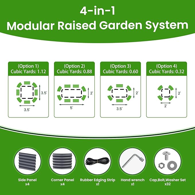 Raised Garden Bed 5x2x1.4 Ft Planter Box for Outdoor - Zinc-Aluminum-Magnesium Stainless Steel Durable Metal Garden Beds Kit for Vegetables Flowers Herbs and Succulents (Deep Grey)