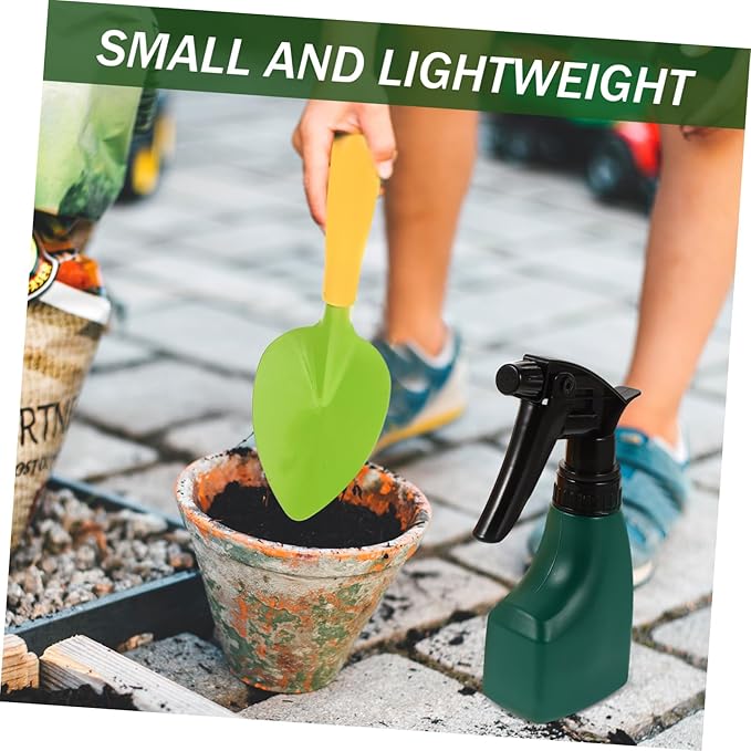 Kisangel 1 Set Garden Tool for Outdoor Gardening Shovels Rake Watering Pot and for Planting Weeding and Transplanting Present for Young Gardeners