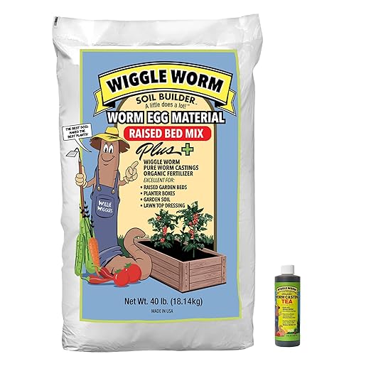 Combo Package – 8oz Organic Pure Worm Casting Tea Fertilizer Concentrate and 40lbs Worm Egg Material Raised Bed Mix Plus for Planting and Fertilization of Indoor and Outdoor Plants