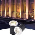 Ground LED Landscape Lights - Outdoor Buried Lights 15° Adjustable Angle Floor Lamp AC 24V Low Recessed Spotlight IP67 Waterproof Garden Courtyard Underground Light(White Light15W)