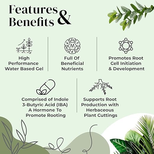 Clonex Rooting Gel - High-Performance Rooting Compound for Plant Cuttings Contains IBA Promotes Root Initiation &amp Development - 250ml
