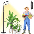 LBW 10.2in Grow Lights for Indoor Plants Full Spectrum with Stand Floor Plant Growing Lamp for Large Plants Auto ON/Off Timer 4/8/12H 4 Dimmable Levels 68in Adjustable Height
