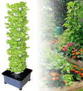 Hydroponic Growing System Kits 45 Plants Sites Grow System Vertical Grow Tower with Pump Movable Water Tank Growing System for s Fruits Vegetables