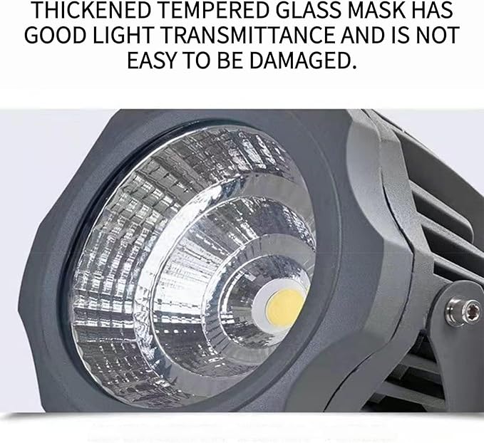 LED Beam Spotlight - COB Round Tree Light IP65 Waterproof Adjustable Angle LED Floodlight Long Range Spotlight Suitable for Wall Advertising Building Signs Lawn Landscape Lights(Warm Light30w) (W