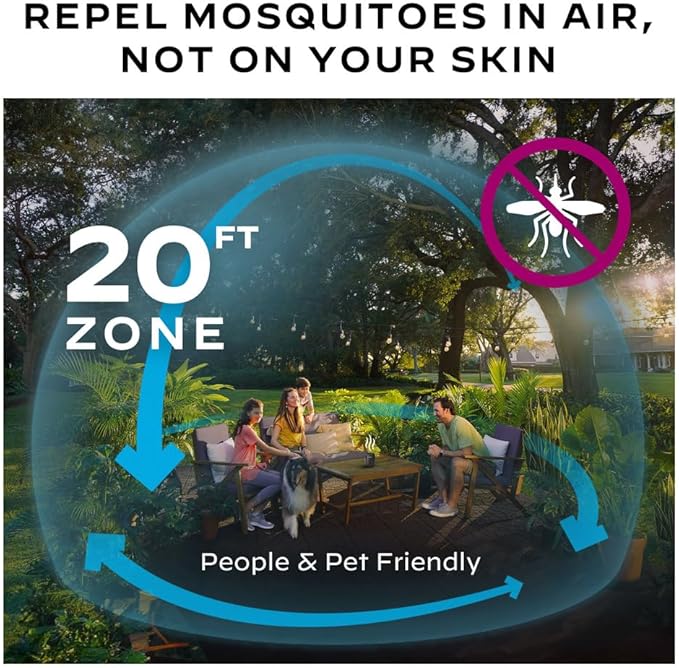 Thermacell E-Series Rechargeable Mosquito Repeller with 20’ Mosquito Protection Zone Bug Spray Alternative Scent Free