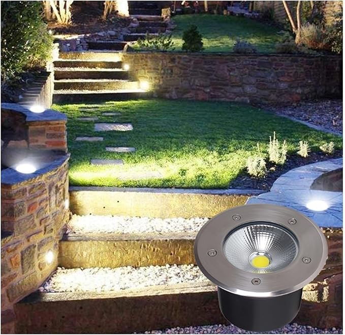 Square Ground Landscape Light - Outdoor Underground Light LED Outdoor Spotlight Waterproof IP66 Landscape Lights AC85-110V Recessed Outdoor Underground Light For Terrace Pathway Lawn (Blue 5W