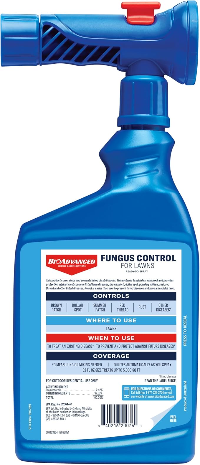 BioAdvanced Fungus Control for Lawns Ready-to-Spray 32 FOZ 5000 Sq Ft